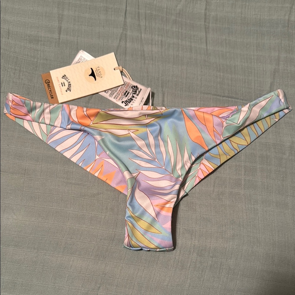 Billabong Pink and Blue Cheeky Bikini Bottom
